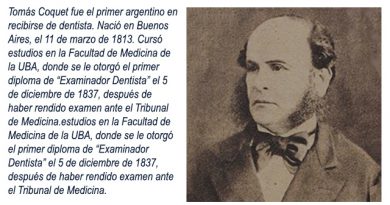 Tomás Coquet : “El primer Examinador Dentista” Tomás Coquet : “El primer Examinador Dentista”